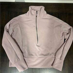 Women's Pink Half-Zip Sweatshirt